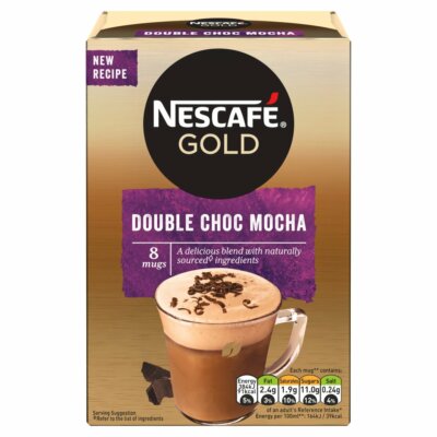 NESCAFE GOLD MOCHA DOUBLE CHOCOLATE INSTANT COFFEE SACHETS BULK PACK