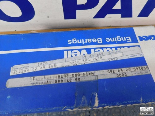 Saab 99 900 9000 2.0 Main Bearings Oversize .010" .25mm Vandervell 1973-1991 - Picture 3 of 4