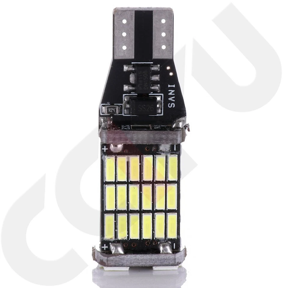 50x T15/T10 45-SMD Bombilla LED blanca súper brillante sin errores Foto 4 de 4