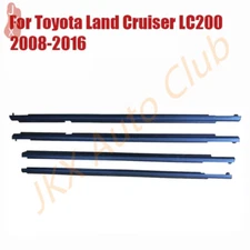 For Land Cruiser LC200 2008-2016 p Black Outer Window Weatherstrip Sweep Set