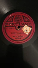Rare 78rpm record, V, MISE J BROUGHTON : Rory Darlin , Portland 8009