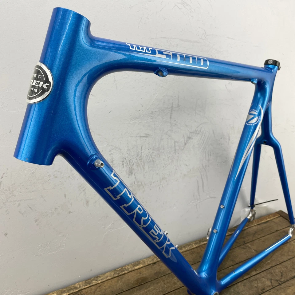 Cuadro Trek 5000 62 cm Fibra de Carbono 700c TCT 130 Carretera Carrera Azul Alta Bicicleta Grande Foto 2 de 4