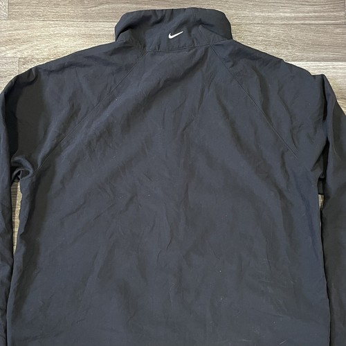 Nike Full Zip Athletic Track Jacket Youth Large Black White Swoosh Logo Classic - Picture 6 of 7