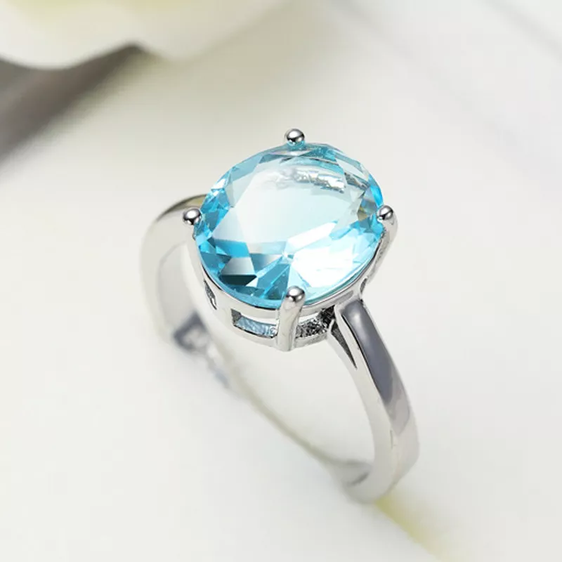 Sky blue store stone ring