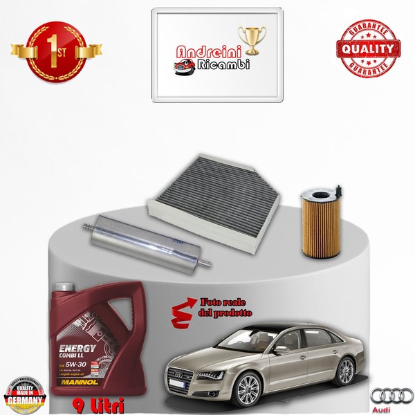 Inspektionskit Filter + ÖL FüR Audi A8 III 3.0 Tdi 155KW 211CV Von 2015->-image