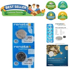 390 SR1130SW Batteries - 1.55V Silver Oxide 390 Watch Battery 2 Count