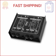 PYLE-PRO Premium Direct Injection Audio Box - Passive DI Unit Hum Eliminator w/ 