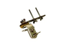 Vintage Ludwig Nickel Plated Clip On Bass Drum Cymbal / Wood Block Mount