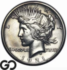1921 Peace Dollar, Transitional Year Issue, High Relief Key Date