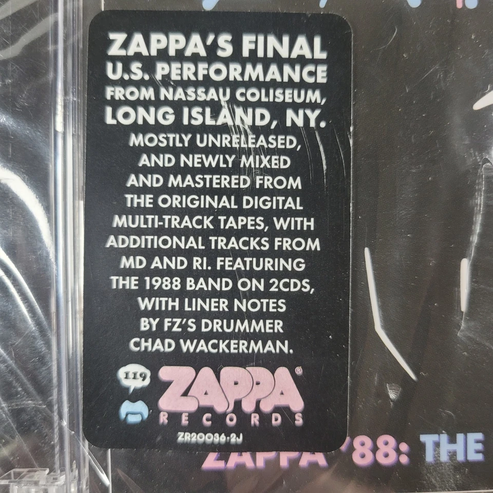 Frank Zappa - Zappa '88: The Last U.S. Show 2 cd's Official Release #119 Sealed — 第 3/4 张图片