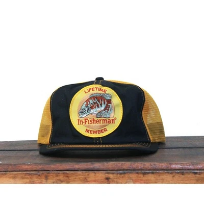 Vintage Trucker Hat Baseball Cap In-Fisherman Fishing K Brand Products USA Made - Image 1 of 4