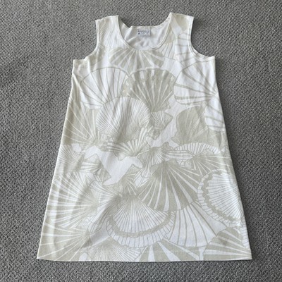 Vintage Michigan Rag CO Shell Print Beach Cover Up Dress. One Size 