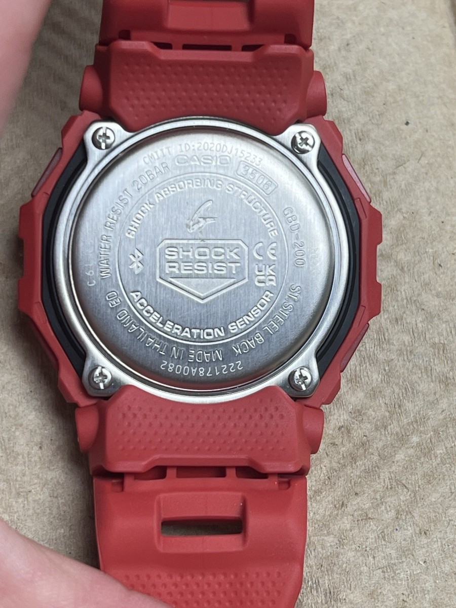 Casio G-Shock Digital Black Dial Quartz Sport 200M GBD-200-1 Men's Watch View 4