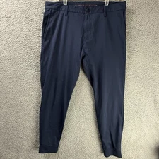 Rhone Pants Mens 34 x 27 Commuter Joggers Blue Ankle Zip Athleisure Golf Casual