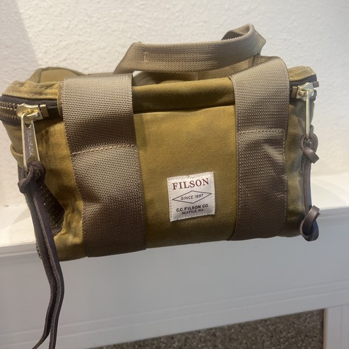 Filson Tin Cloth Soft-Sided Lunch Cooler | Dark Tan | Made in USA | Discontinued