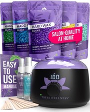 Tress Wellness Waxing Kit for Sensitive Skin, Safe for Face Skin, Prep Afte...
