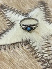 Sterling Silver/925 And Turquoise Baby Ring Size 1