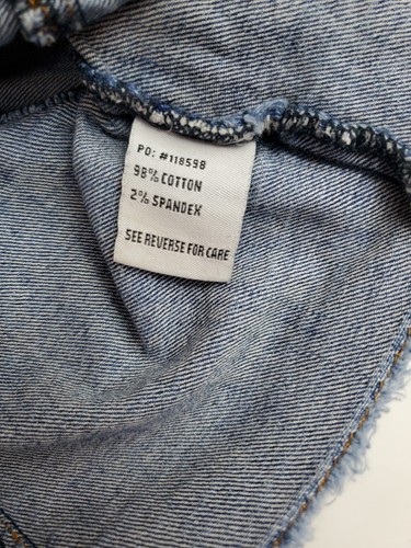 Younique Cropped Studded Jeans Jacket Size Large Long Sleeves Y2K - Picture 10 of 10