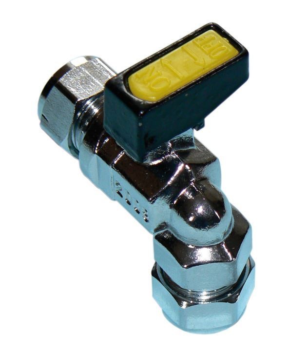 8mm Mini Lever Angled Gas Ball Valve - FREE Next-Day Delivery - Image 2