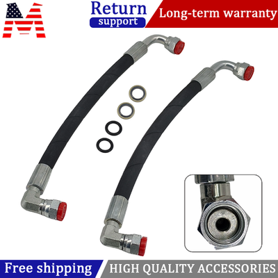 #ad 2x For John Deere Tractor Loader 5800psi Hydraulic Hose w 90° Fittings $34.16