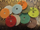 DIAMOND POLISHING PADS  DRY  WET  MARBLE  CONCRETE  DIFFERENT GRITS  FOUR INCH