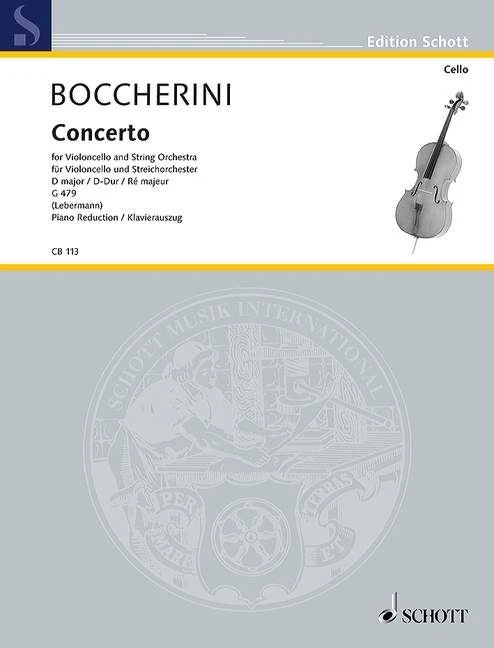Concerto No. 2 in D Major G 479 Luigi Boccherini Piano Reduction Cello and Strin - Image 3 of 4