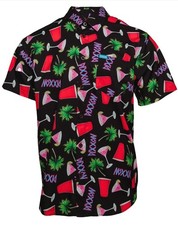 Dixxon Dancun Men's 2XL Party Bamboo Short Sleeve Button-up Shirt NWT