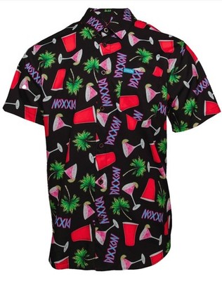 Dixxon Dancun Men's 2XL Party Bamboo Short Sleeve Button-up Shirt NWT