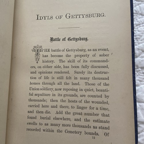 IDYLS OF GETTYSBURG By Miss E. Latimer 1872 Civil War Illustrated Intact Rare - Imagen 11 de 21