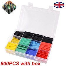 800Pc Heat Shrink Tubing Tube Sleeve Car Electrical Assorted Cable Wire Wrap Set