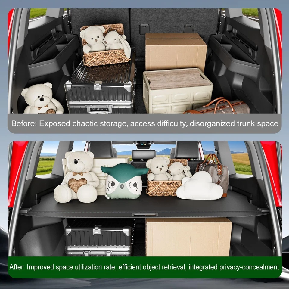 For 2025 Toyota 4Runner Cargo Cover Retractable Trunk Cover Security Shield Foto 3 de 4