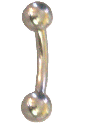 1 Prince Albert Bent Curved Barbell 8g 5/8 inch 16mm - 8mm Ball Nice Sexy Gift