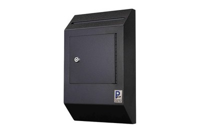 Protex WDB-110-Black Drop Box, Tubular Lock, Wall Mount, Anti-Fish, Legal Slot