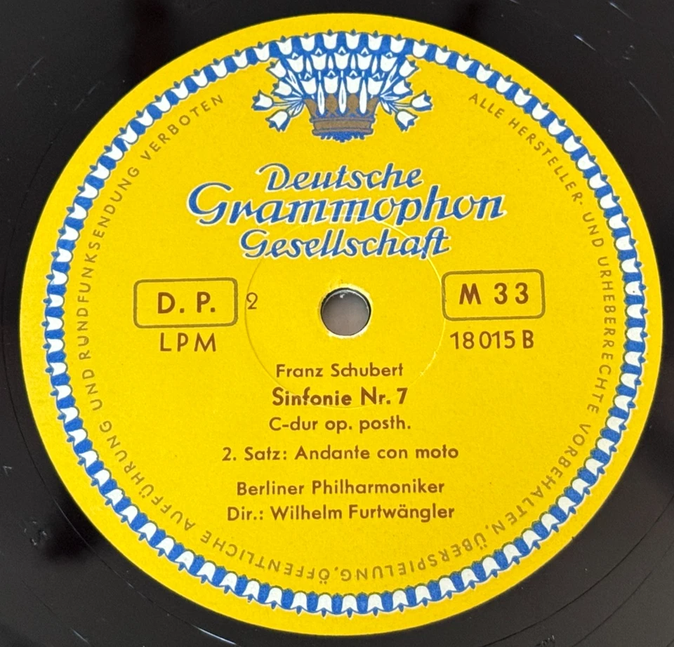 FURTWANGLER Schubert Symphony No.7 TULIP DGG 18015 18016 1955 ED1 2LP Set NM - Image 4 of 4