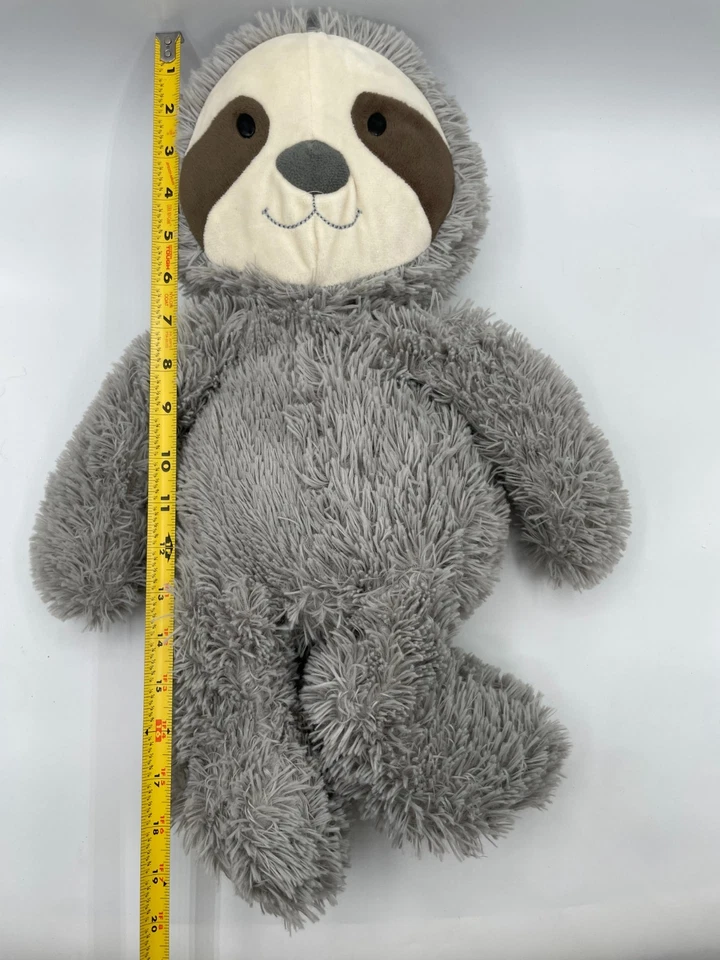 动物冒险灰色 19 英寸懒惰毛绒填充动物 2018 毛茸茸的毛茸茸 — 第 2/4 张图片