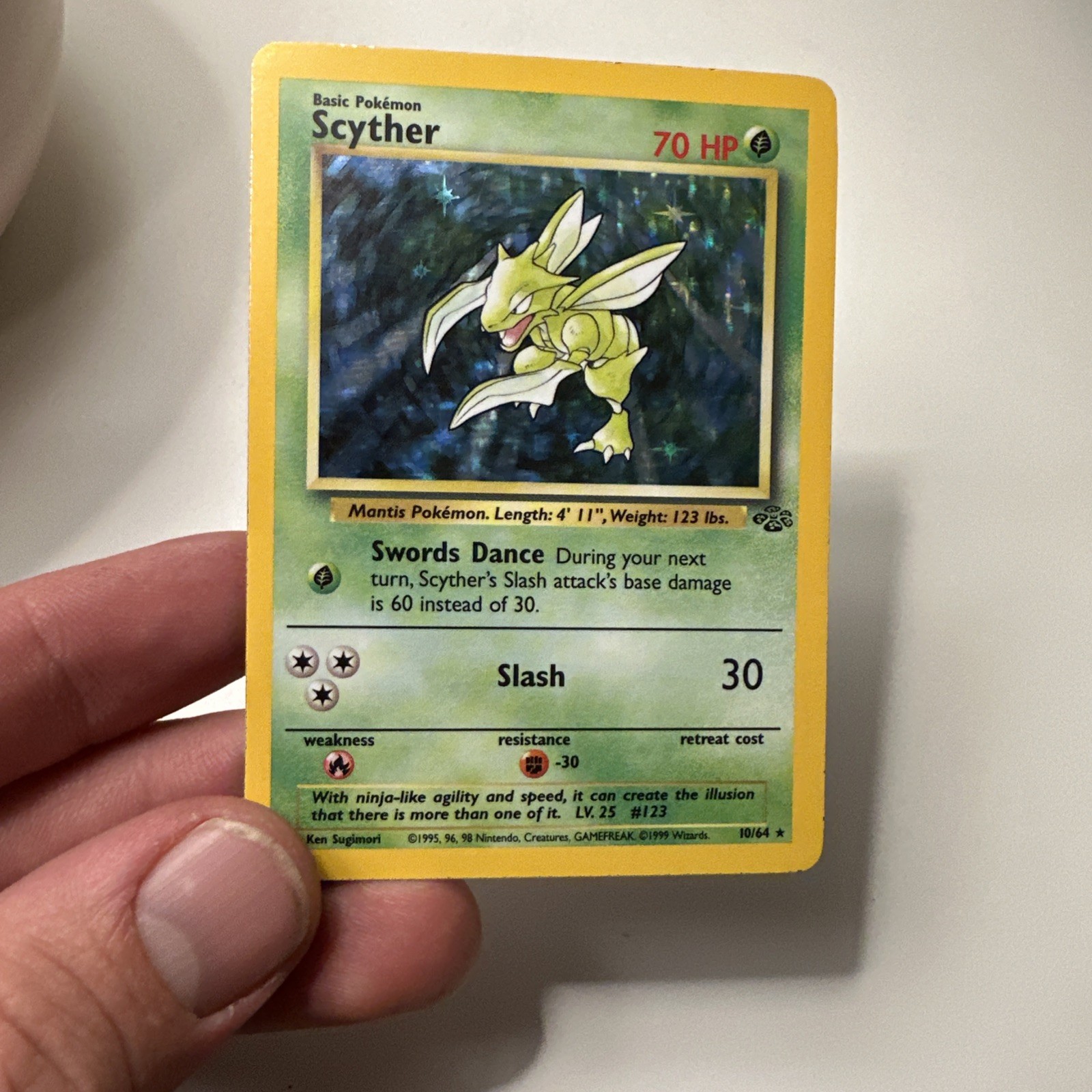 Pokemon Scyther 10/64 Jungle Holo LP