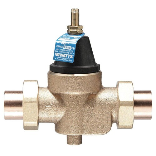 WATTS 0009493 LFN45B 1" 400 PSI Cast Copper Double Union Sweat PRV