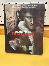 SILENT NIGHT, DEADLY NIGHT 4K ULTRA HD + BLU RAY STEELBOOK WITH SLIPCOVER SLEEVE
