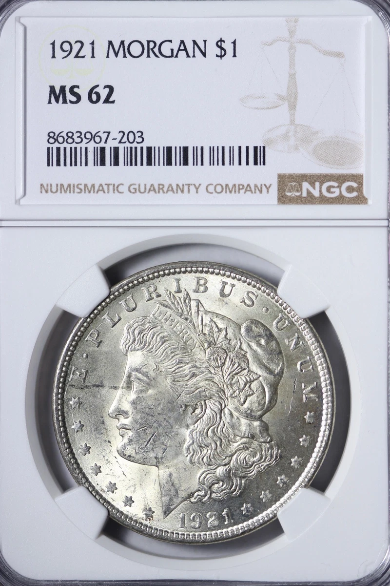 MS 62 Graded 1921 Year Morgan US Dollars (1878-1921) for sale | eBay