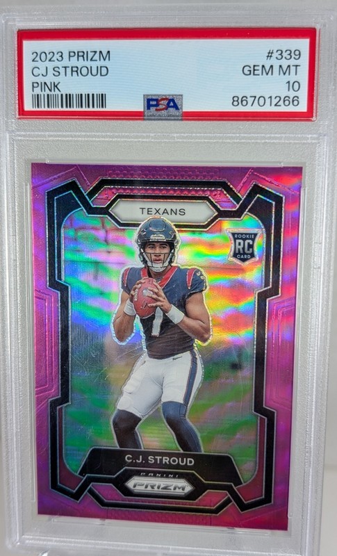 2023 Panini Prizm Pink CJ Stroud Rookie - PSA 10 , #339