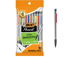 BIC Xtra-Smooth Mechanical Pencils With Erasers, Medium Point 0.7mm , 10-Count