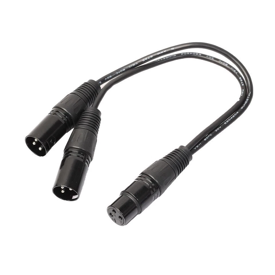 MARKENLOS XLR Y Kabel Buchse auf 2 Stecker Audio Mikrofon Y Splitter Adapter Kabel 1 Fuß
