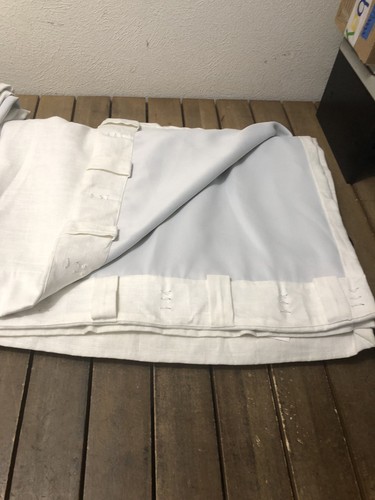 1Pc Pottery Barn Emery 73% Linen Blend Blackout Curtain Panel 50x104" White EUC - Picture 10 of 10