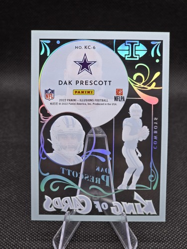 2022 Panini Illusions - Dak Prescott #KC-6 Green King Of Cards - Dallas Cowboys - Imagen 2 de 2