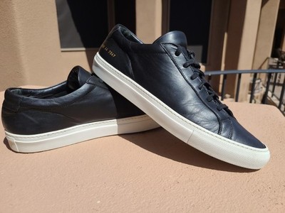 Common Projects Achilles Low Shoes Mens US 11 Black Casual Leather Italy 1658