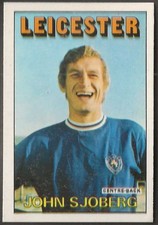 A&BC-FOOTBALL 1972 ORANGE/RED BACK-#155- LEICESTER CITY - JOHN SJOBERG