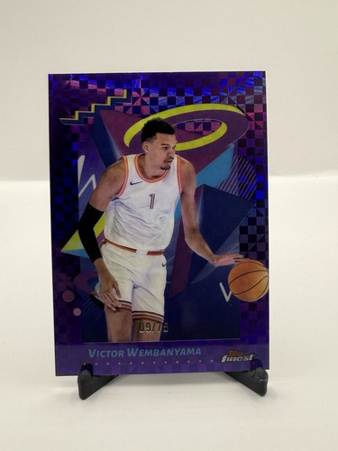 2024-25 Topps Finest Basketball - Victor Wembanyama Purple /75 #285 - Picture 4 of 8