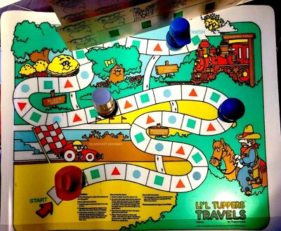 TUPPERWARE NEW USA VINTAGE LI'L TUPPERS TRAVELS GAME RARE COMPLETE NEW SET !