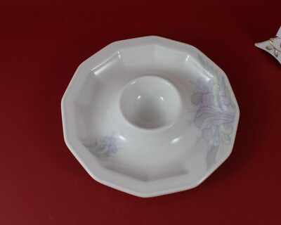 Rosenthal Porzellan, Polygon - Eierbecher mit Ablage D. 14 cm., Blumen Dekor