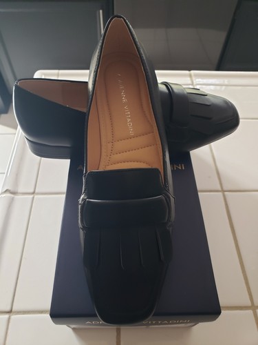 ADRINNE VITTADINI GERYL BLACK LOAFER FLAT SHOES - Picture 12 of 16